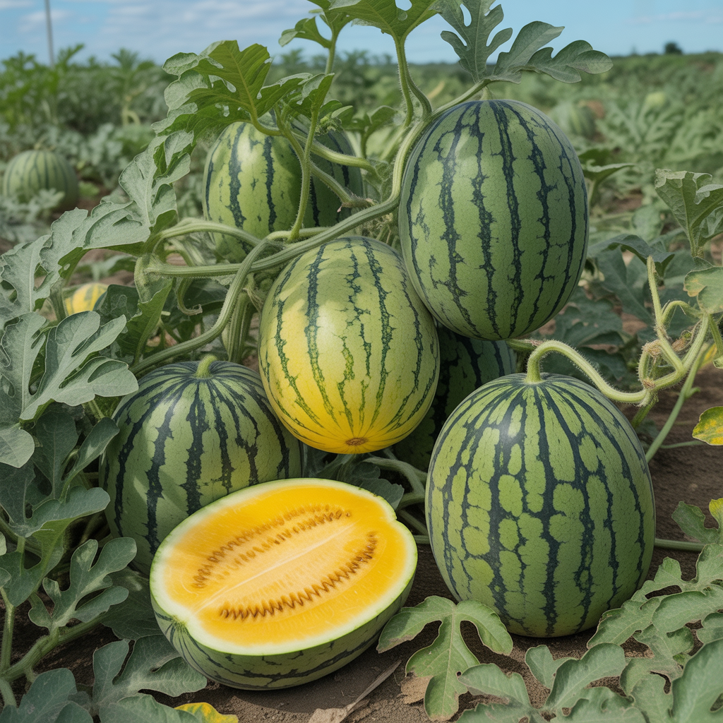 yellow-flesh-yellow-crimson-watermelon-seeds-citrullus-lanatus