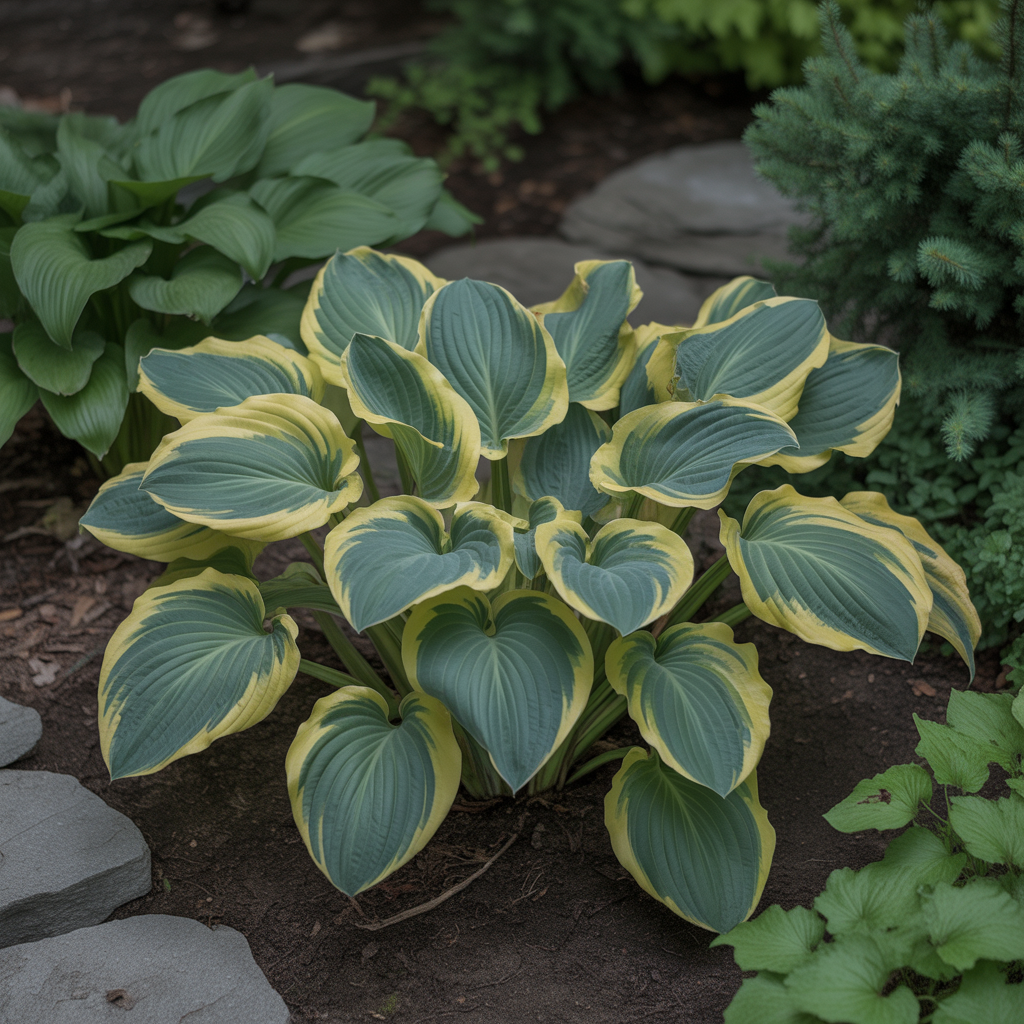 Hosta Seeds for Planting – Heirloom Non-GMO Perennial Shade Plant Green & Yellow Foliage Variety
