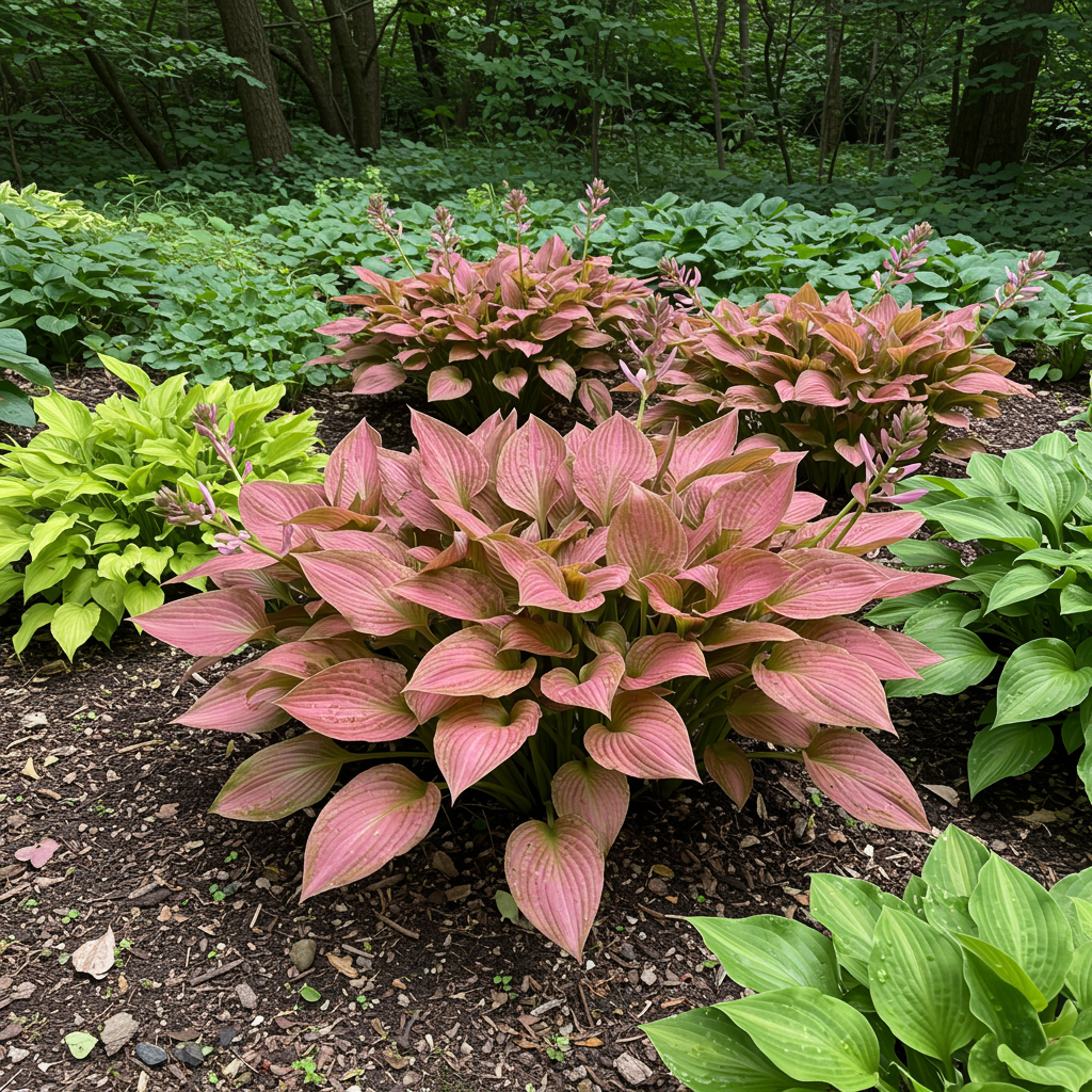 Hosta Seeds for Planting – Heirloom Non-GMO Perennial Shade Plant Pink Foliage Variety