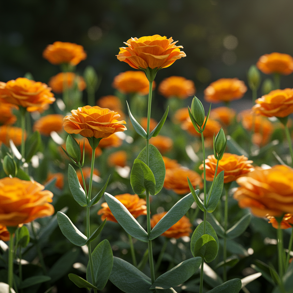 Eustoma Orange Flower Seeds for Garden Planting