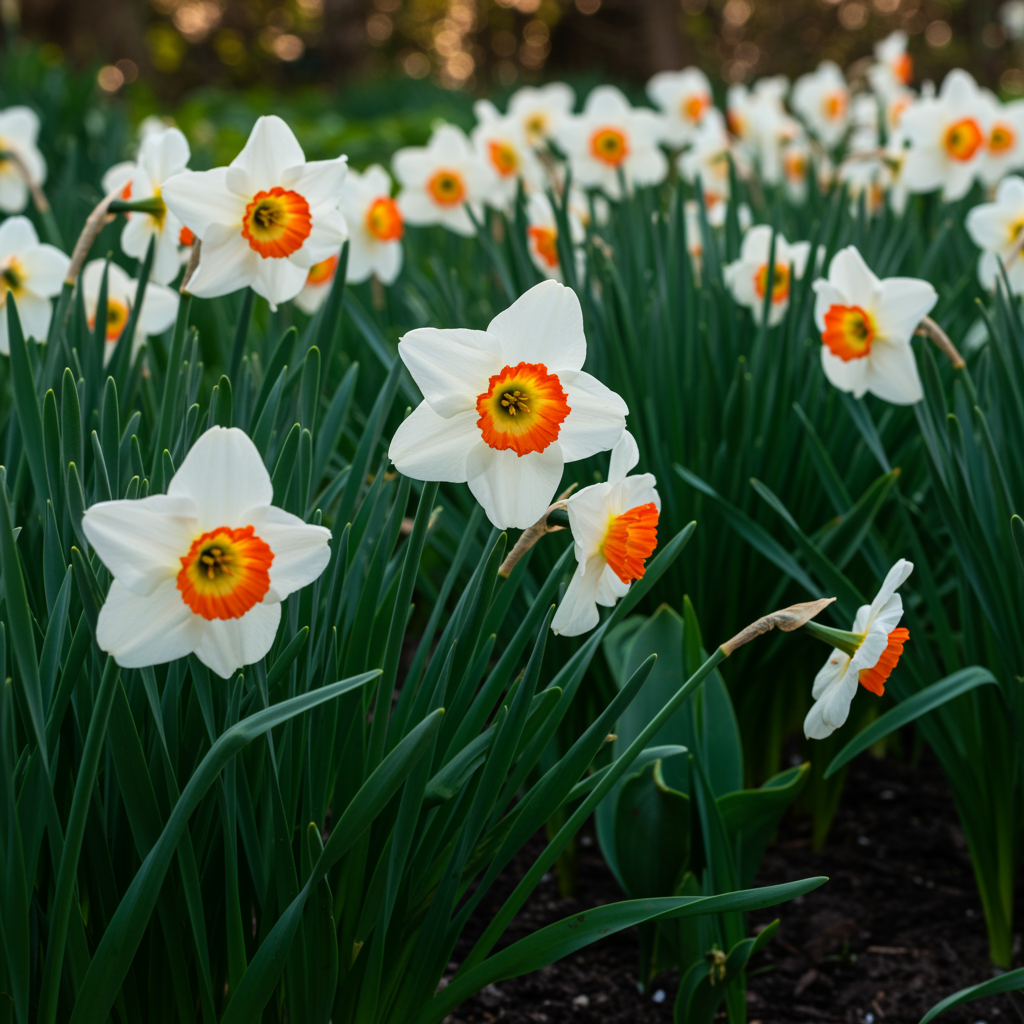 Narcissus White Red Seeds for Garden Planting