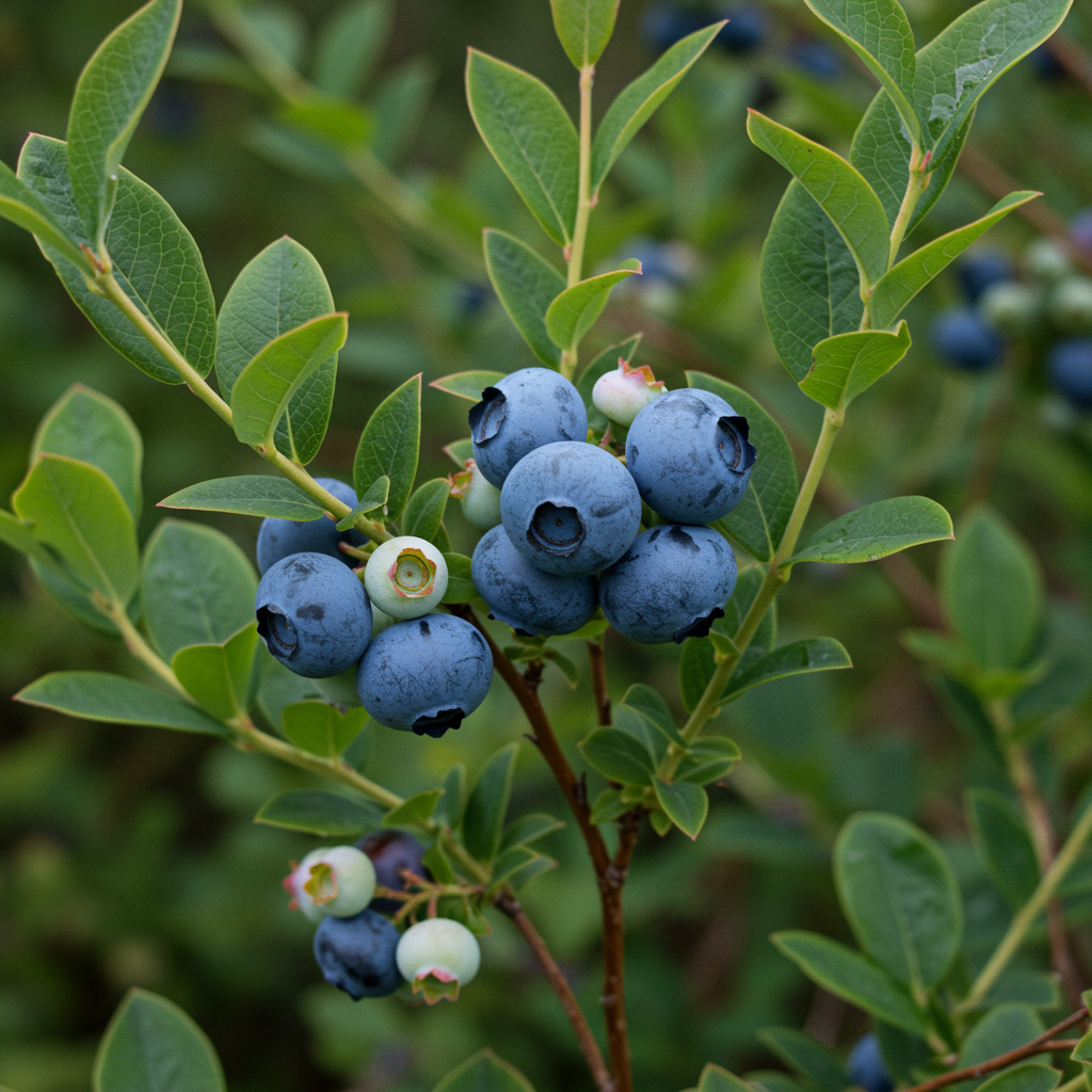 Northern Highbush Blueberry Bush Seeds for Planting – Vaccinium Fruit Shrub with White Flowers