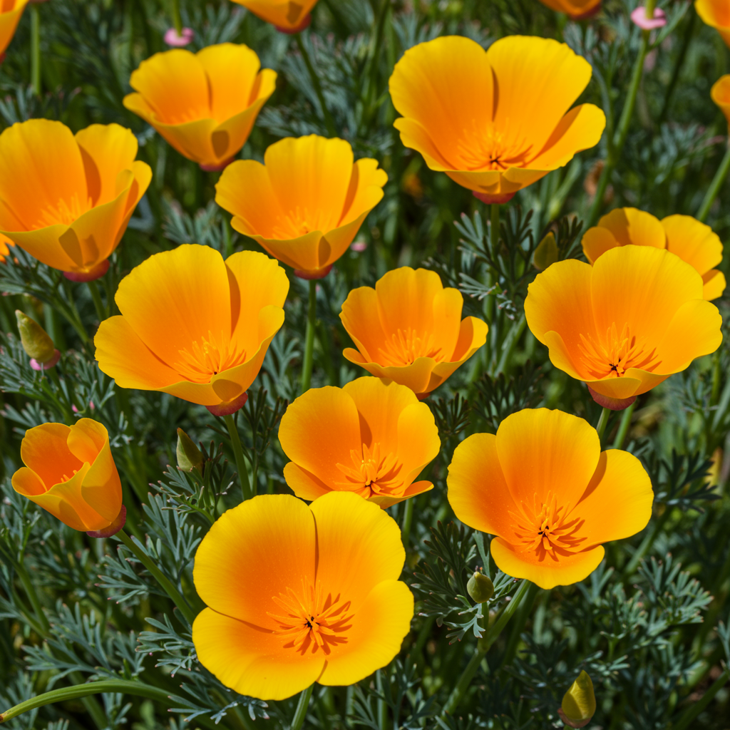 California Poppy Yellow Flower Seeds for Garden Planting