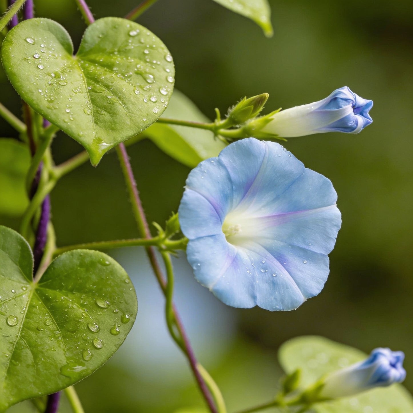 Ipomoea Purpurea Dacapo Light Blue Flower Seeds for Garden Planting