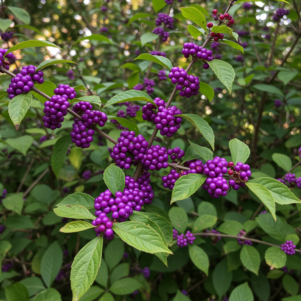purple-beautyberry-seeds-callicarpa-dichotoma-ornamental-shrub