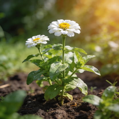 White Zinnia Seeds - White Cream Flower Seeds for Garden Planting