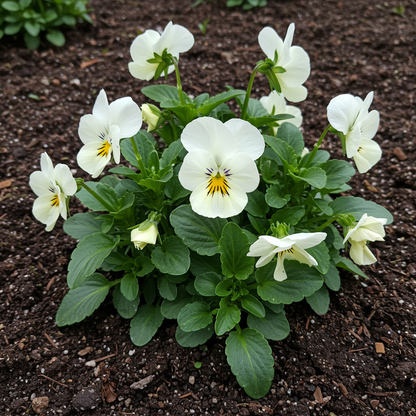 White Pansy Flower Seeds - White Pansy Flower Seeds for Garden