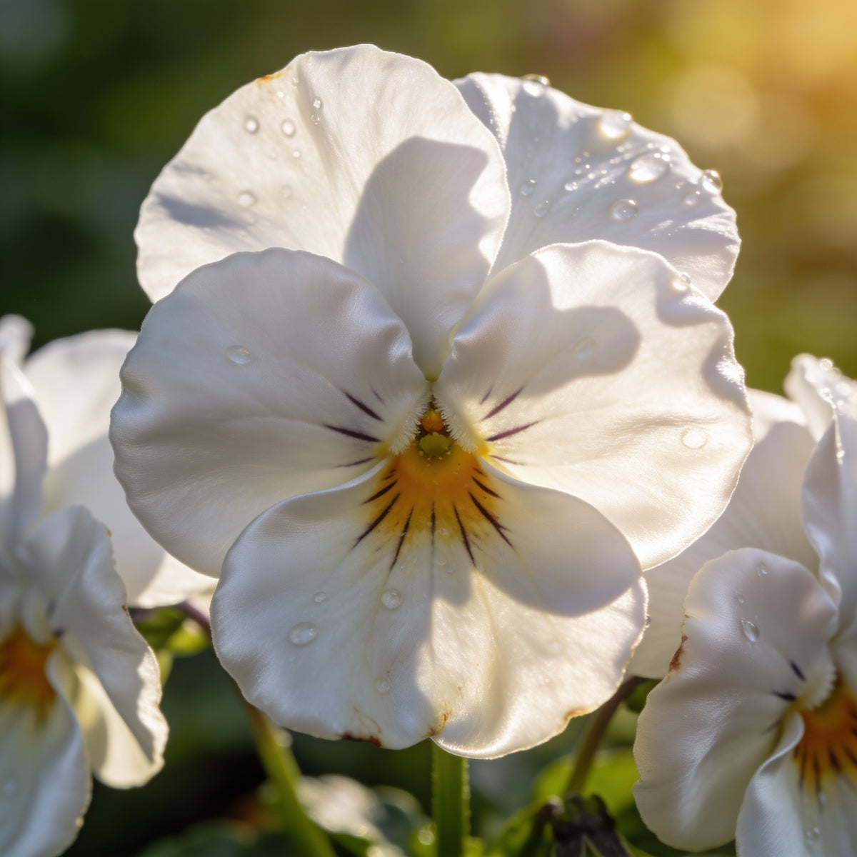 White Pansy Flower Seeds - White Pansy Flower Seeds for Garden
