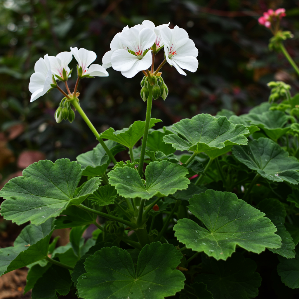White Geranium Pelargonium Seeds - White Geranium Flower Seeds for Garden