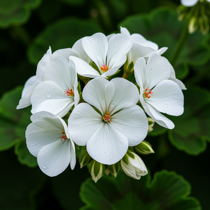 White Geranium Pelargonium Seeds - White Geranium Flower Seeds for Garden