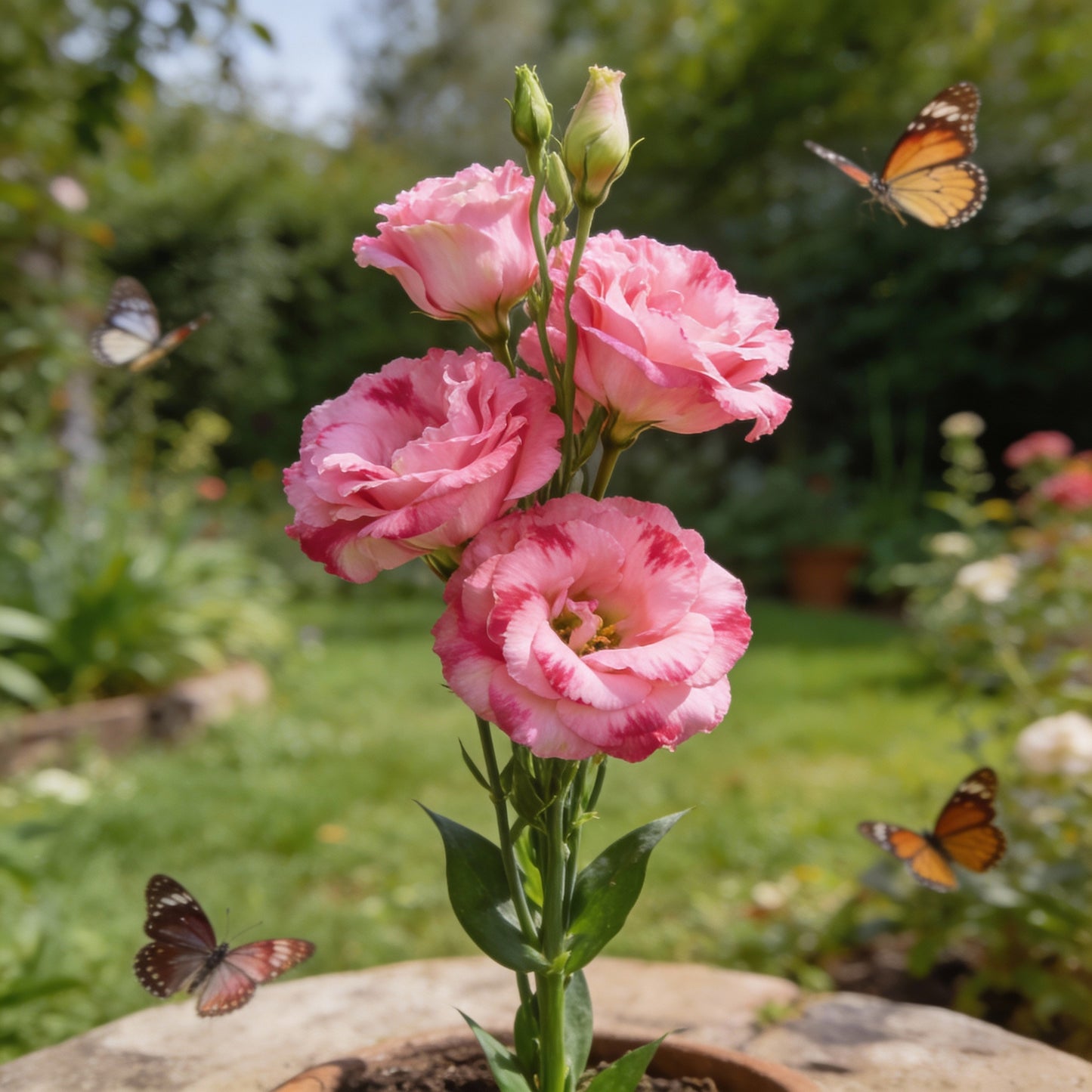 Lisianthus Rosita Pink Flash Seeds for Gardens and Bouquets