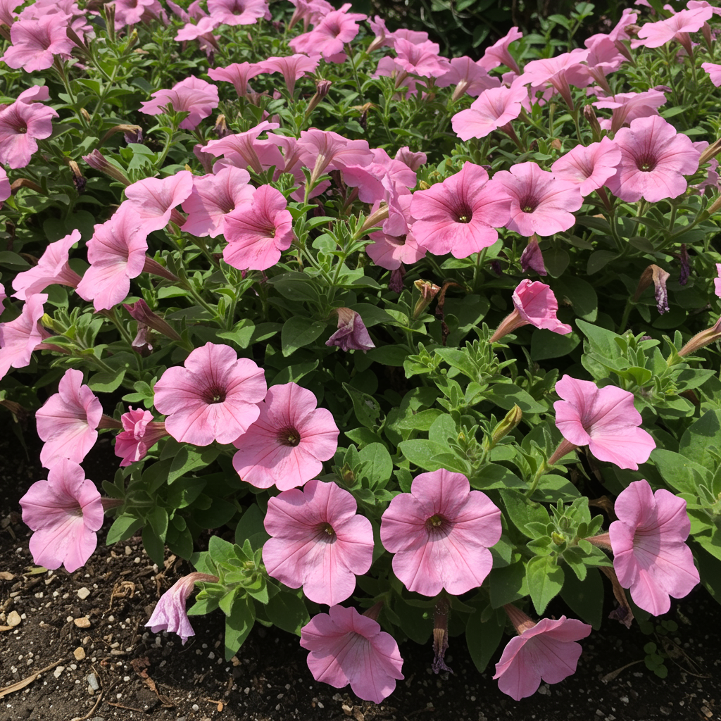 Soft Pink Petunia Seeds for Gardens and Hanging Baskets