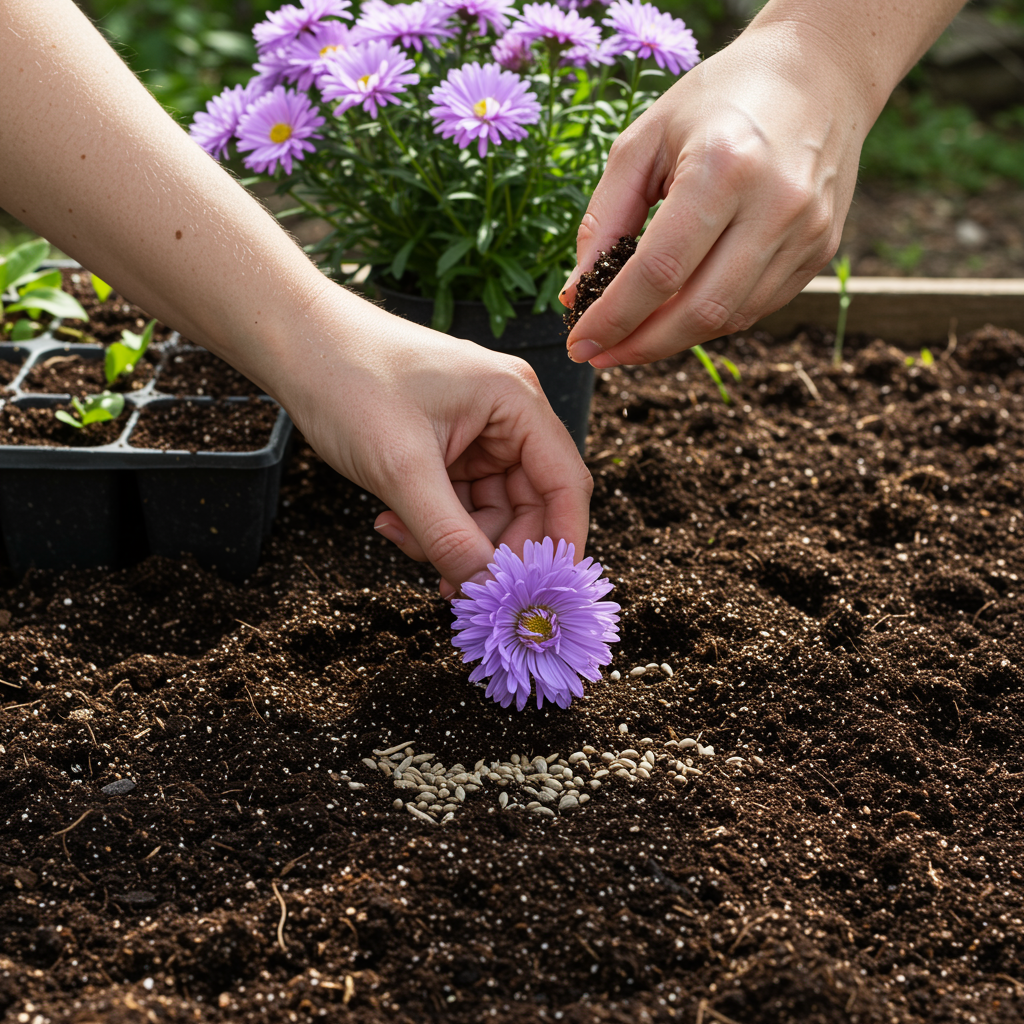 Lilac Aster Flower Seeds for Garden Planting
