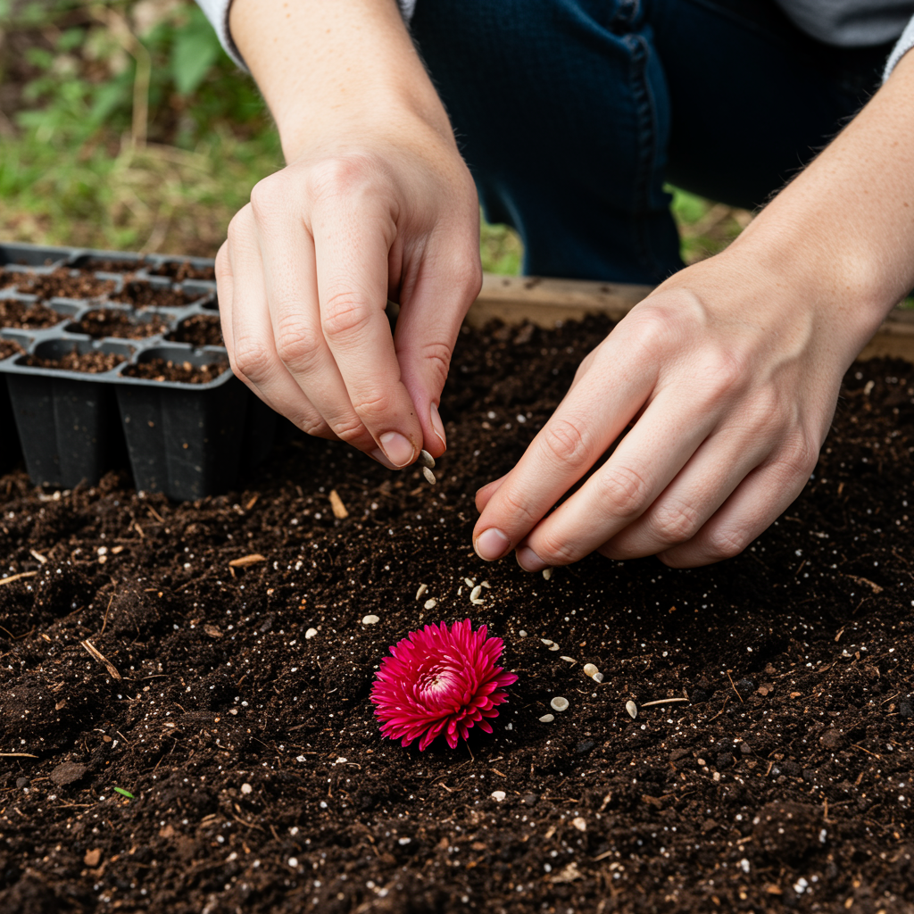 Red Aster Flower Seeds for Garden Planting