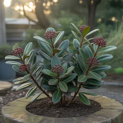 Skimmia Japonica Seeds for Planting – Evergreen Flowering Shrub Seeds for Gardens