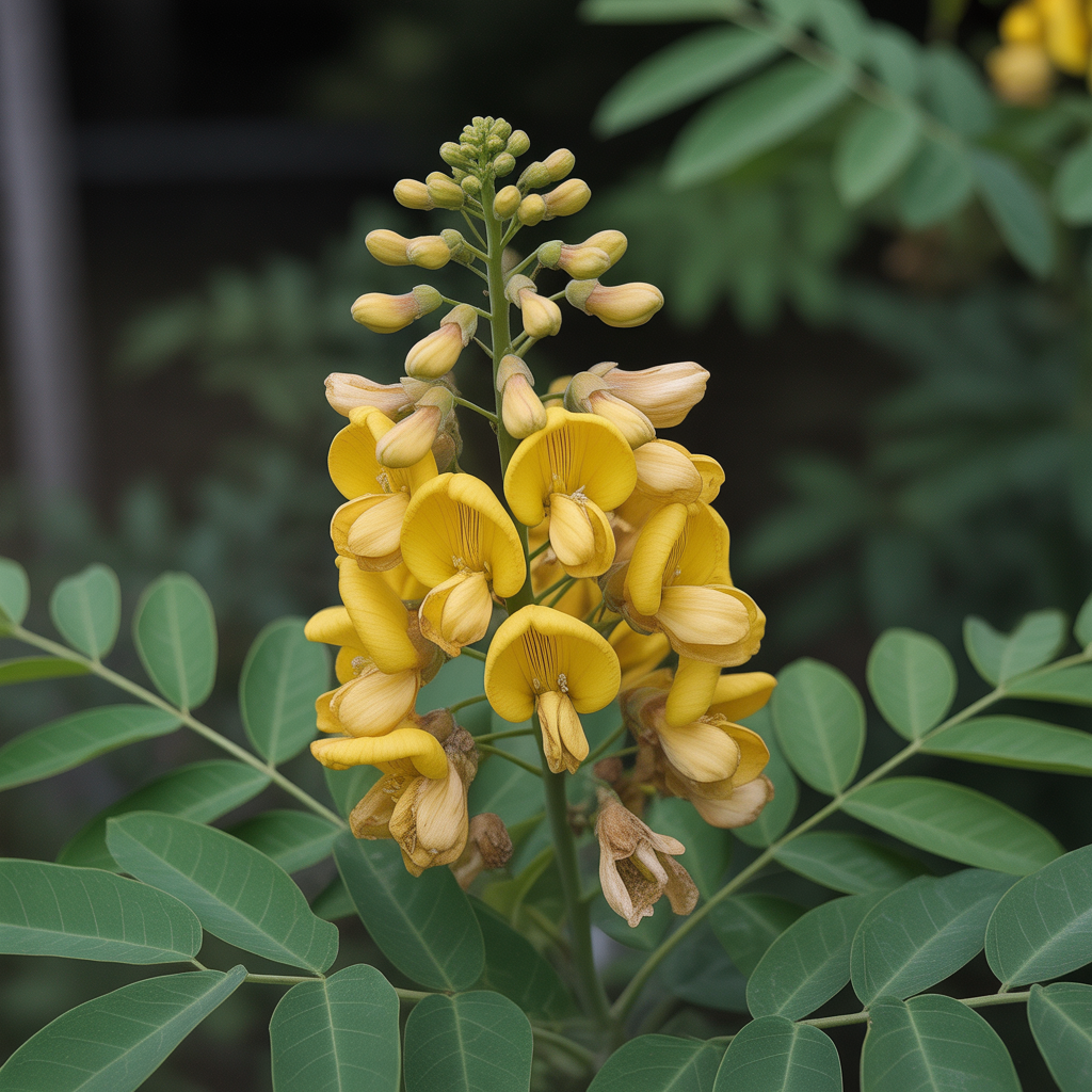 Senna Alata Flower Seeds – Golden Yellow Candle Bush for Planting