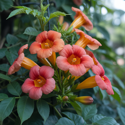 Campsis radicans Flower Seeds – Trumpet Vine for Planting