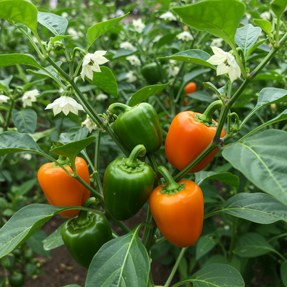 Mini Bell Orange Pepper Seeds - Pepper Seeds for Home Garden