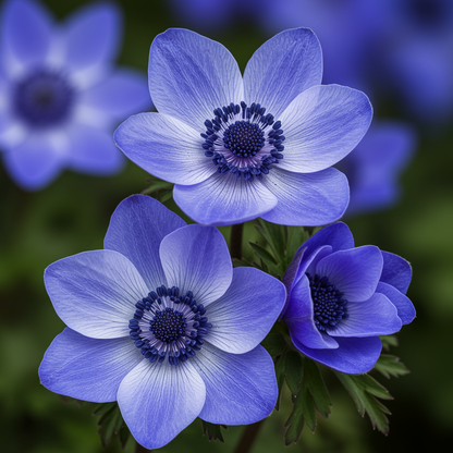 Anemone Blanda Blue Shades Tubers - Blue Anemone Flower Seeds for Garden