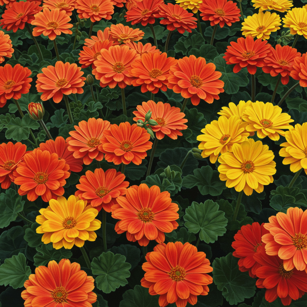 Orange and Yellow Geranium Flower Seeds for Garden Planting