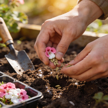 Pink and White Geranium Flower Seeds for Garden Planting