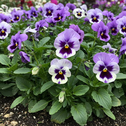 Purple and White Pansy Flower Seeds for Garden Planting