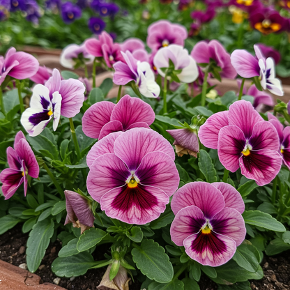 Pink and White Pansy Flower Seeds for Garden Planting