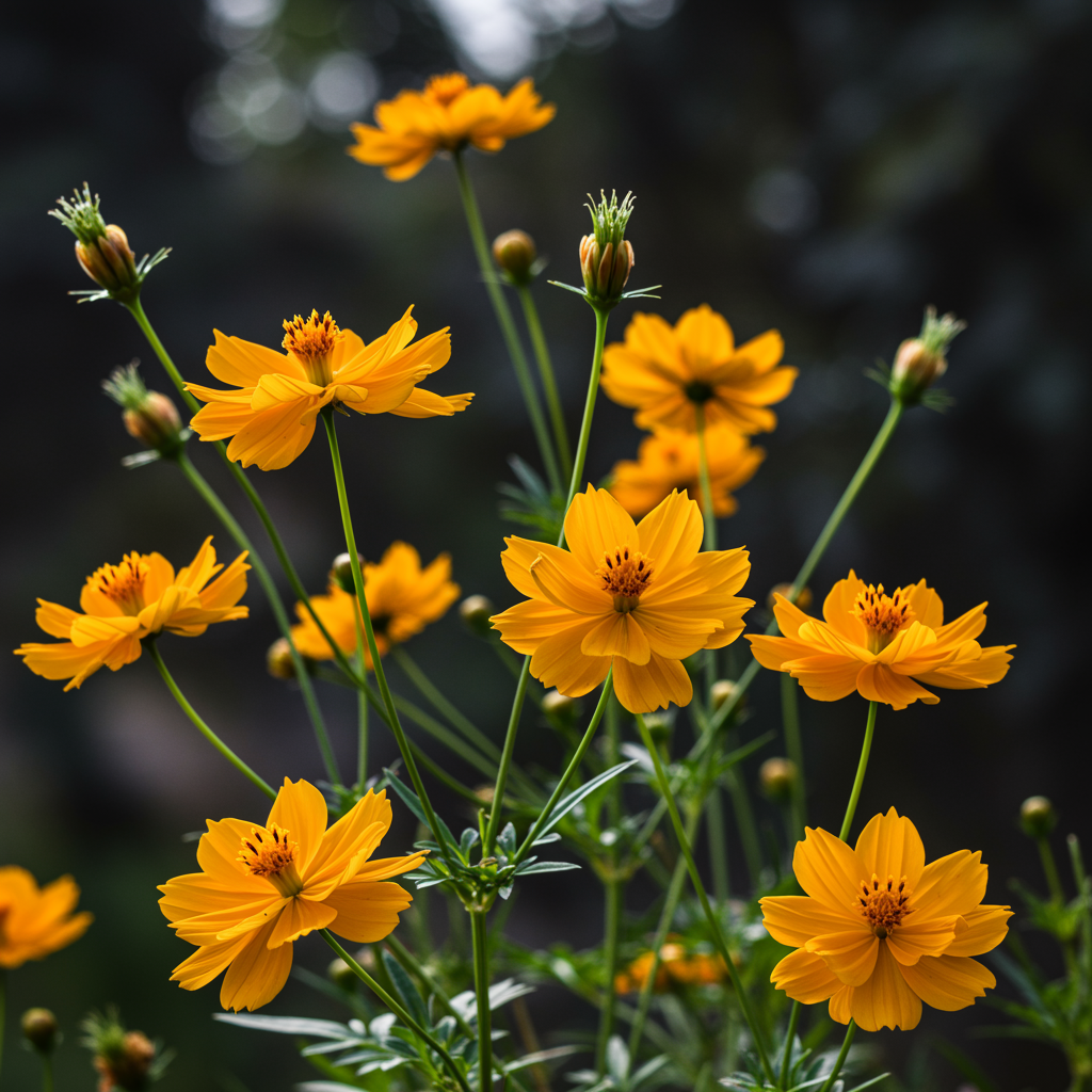 Golden Yellow Cosmos Flower Seeds for Garden Planting