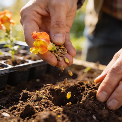 Bi-Color Orange and Yellow Snapdragon Flower Seeds for Garden Planting