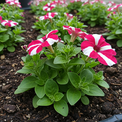 Petunia Red White Star Flower Seeds for Planting