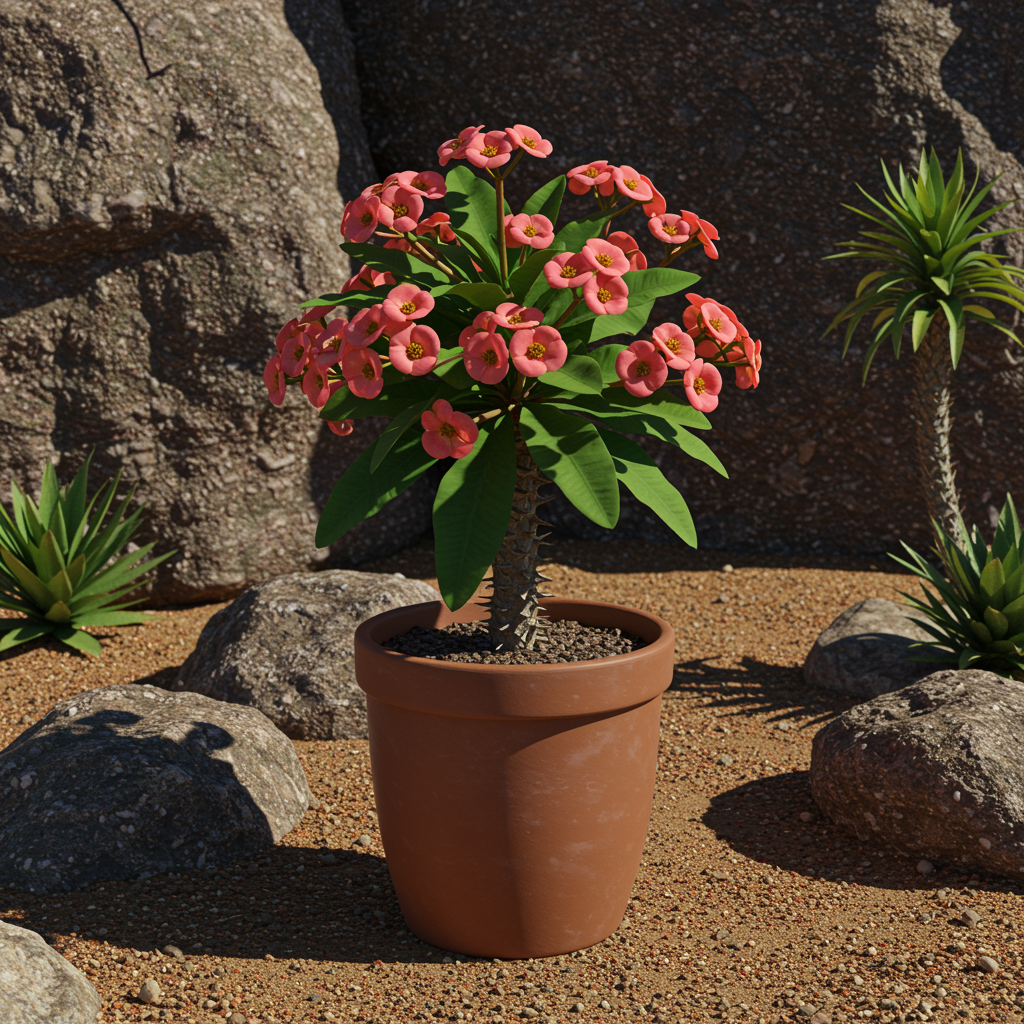 Cactus Euphorbia Milii Flower Seeds for Garden Planting