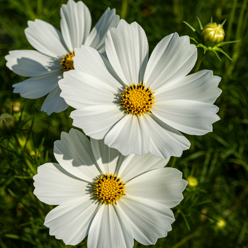 Fizzy White Cosmos Flower Seeds - White Cosmos Flower Seeds for Garden