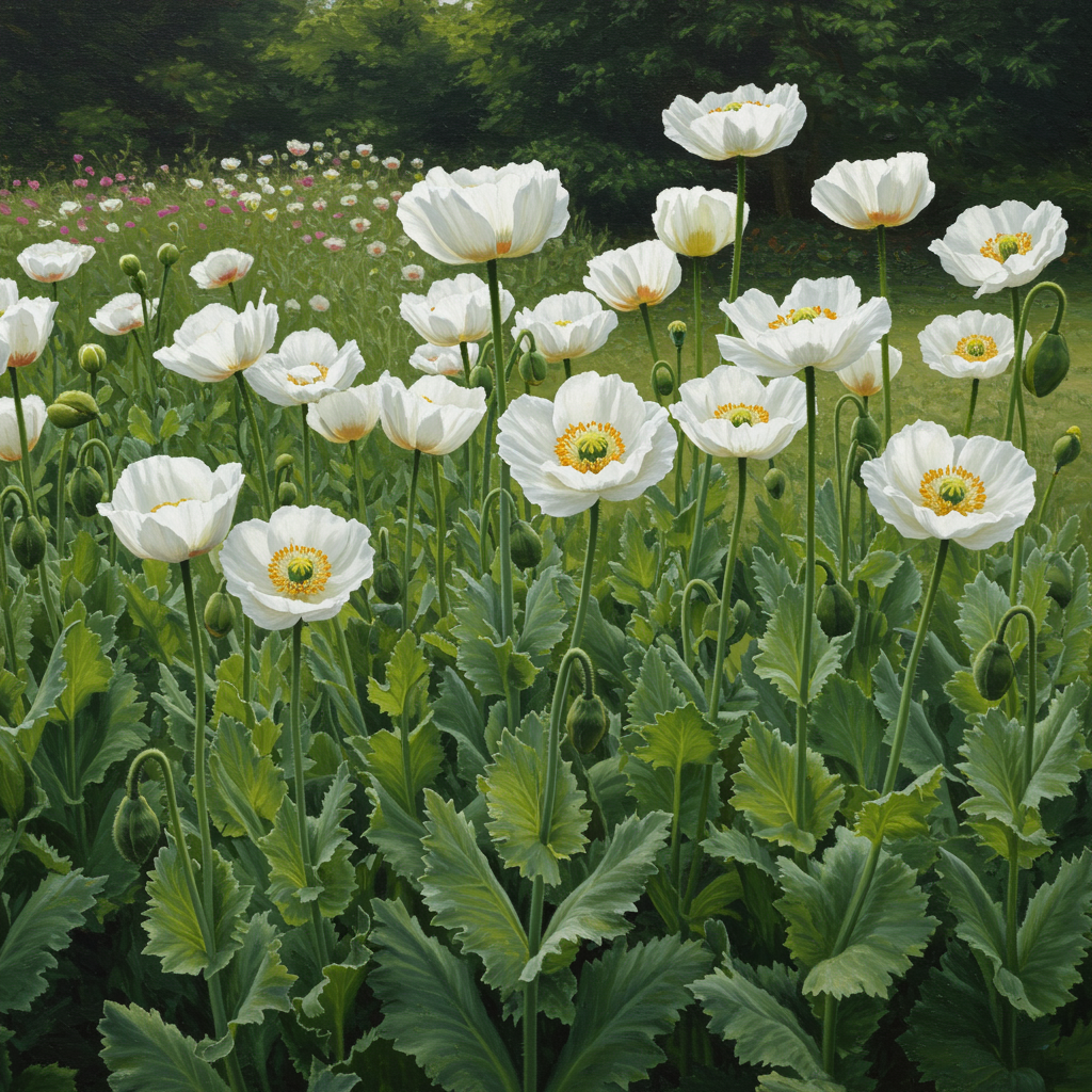 Elka White Poppy Flower Seeds - White Poppy Flower Seeds for Garden