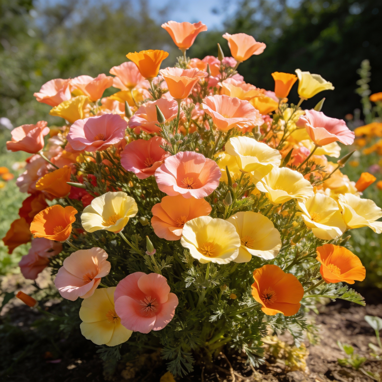 Eschscholtzia Mission Bells Flower Seeds for Garden Planting