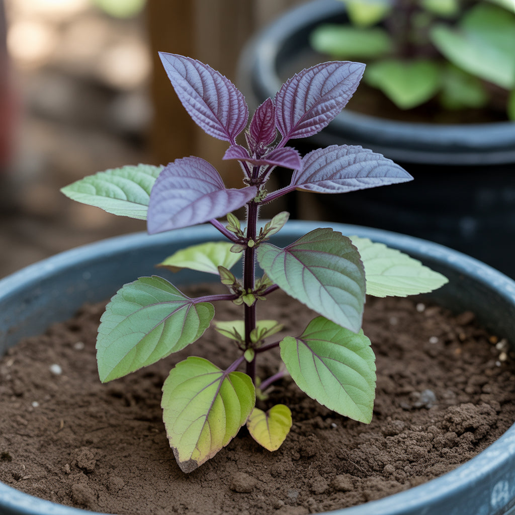 Krishna Tulsi Seeds for Planting – Sacred Purple Holy Basil for Home Garden & Herbal Use