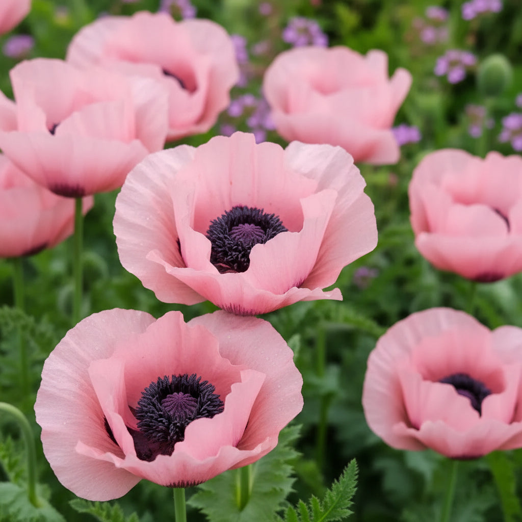 Pink Oriental Poppy Seeds for Planting – Herbaceous Perennial with Large Bright Blooms