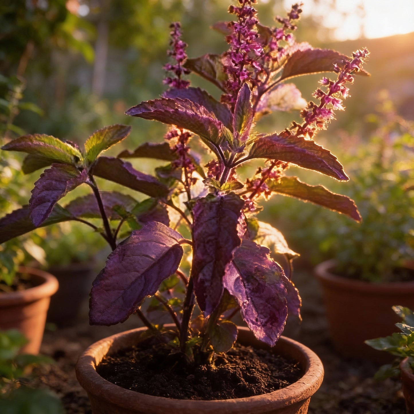 Krishna Tulsi Seeds for Planting – Sacred Purple Holy Basil for Home Garden & Herbal Use