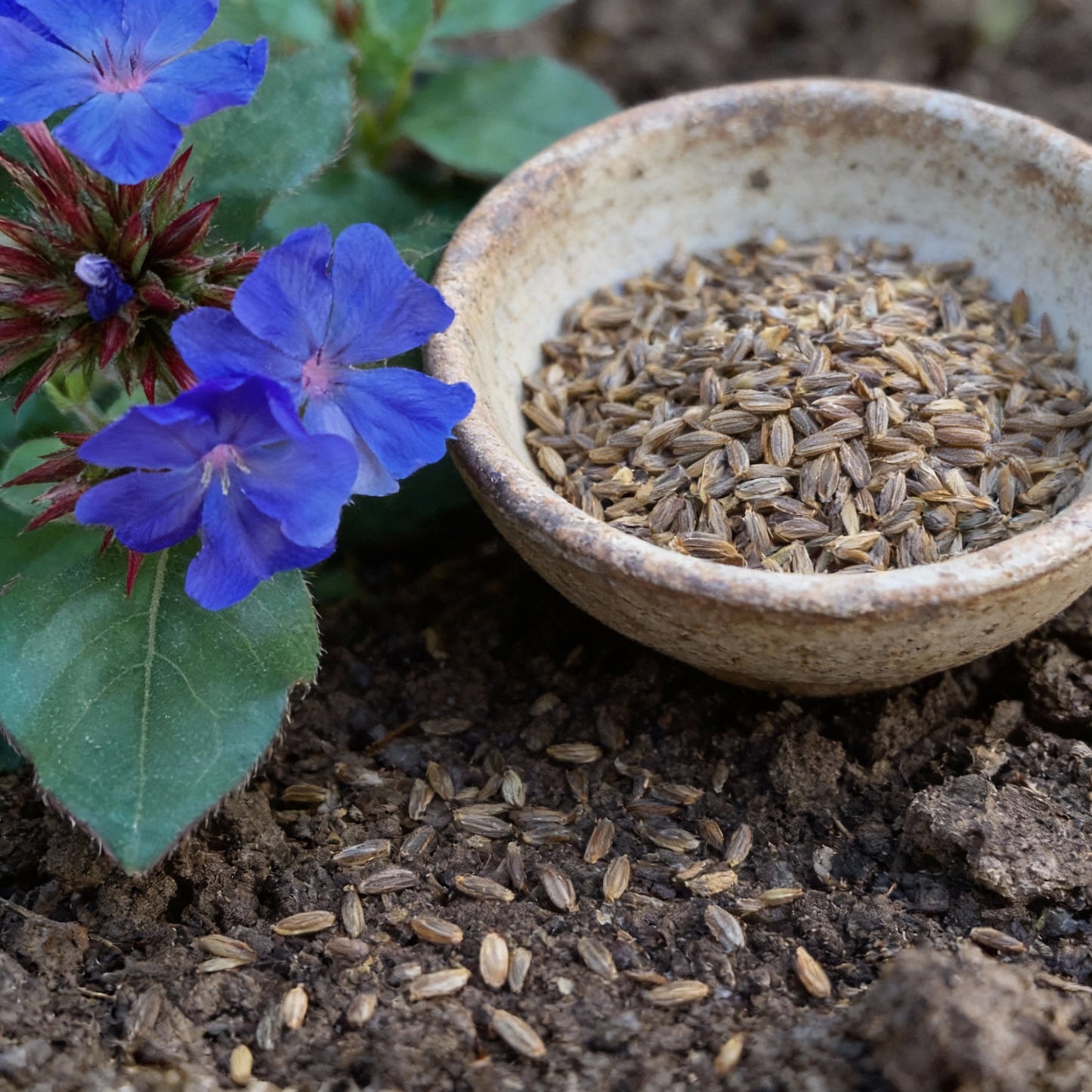 Ceratostigma Plumbaginoides Flower Seeds for Planting – Blue Leadwort 100 pcs