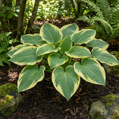 Hosta Seeds for Planting – Heirloom Non-GMO Perennial Shade Plant Cream-Edged Foliage Variety