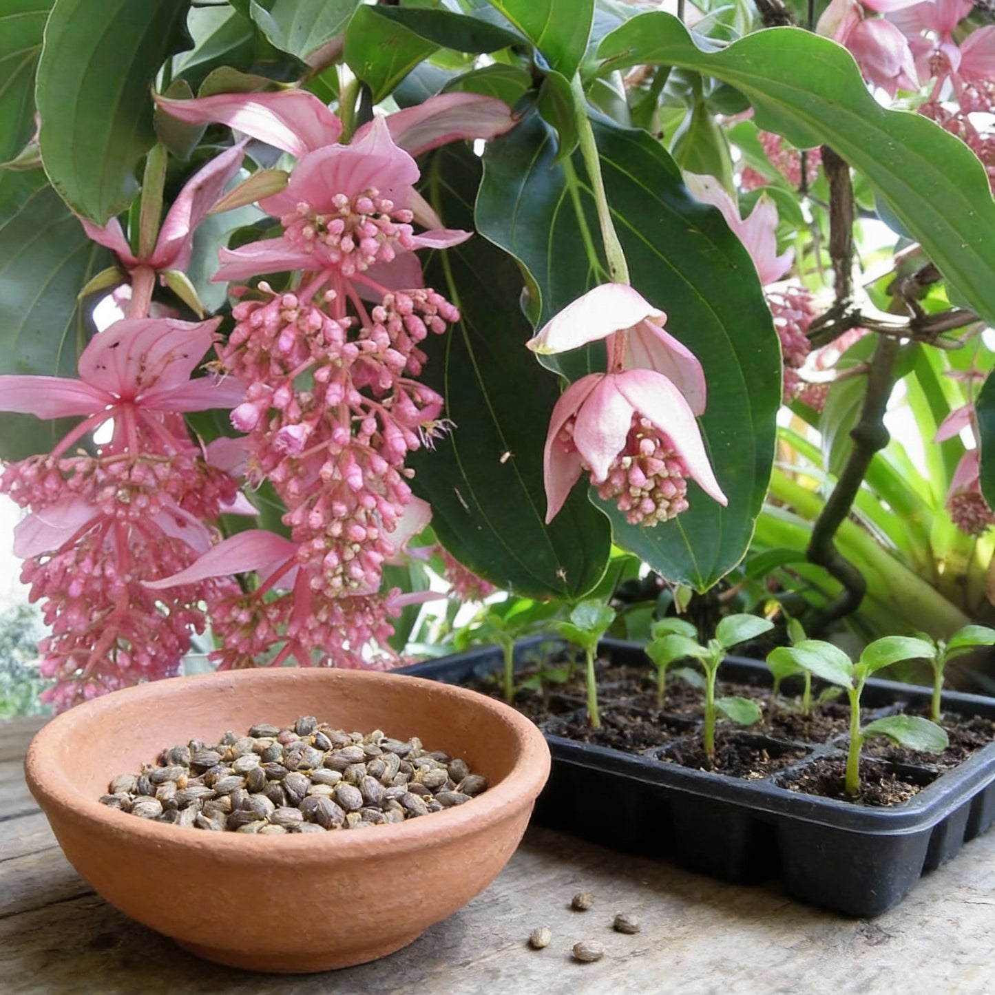Medinilla Magnifica Pink Flower Seeds – Exotic Ornamental Blooms