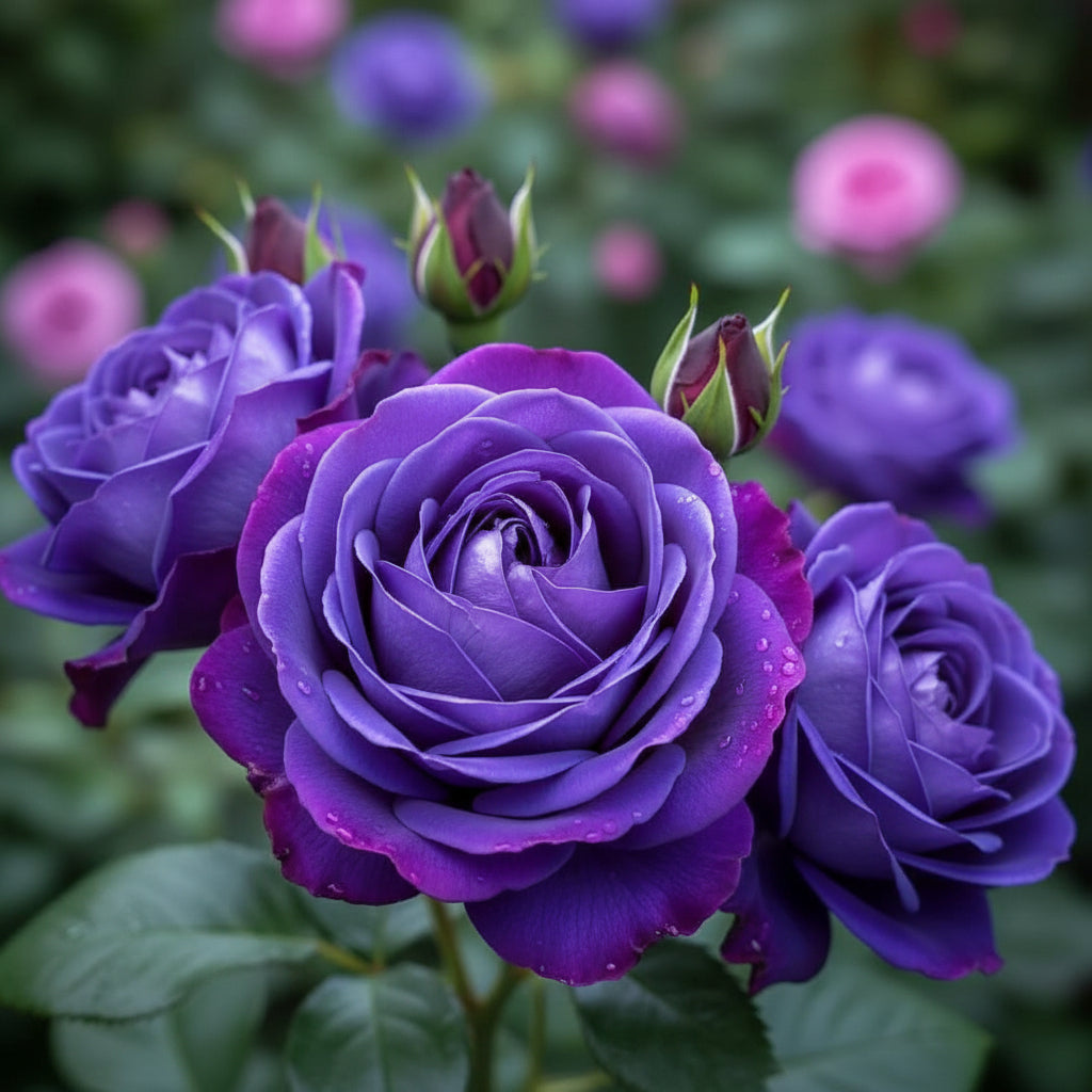 Purple Blue Rose Flower Seeds for Planting – Ornamental Blooms