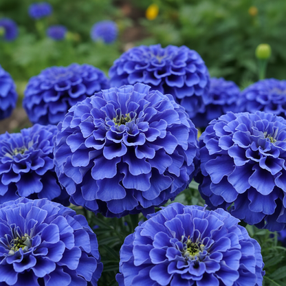 Blue Marigold Flower Seeds – Unique Annual Ornamental Blooms