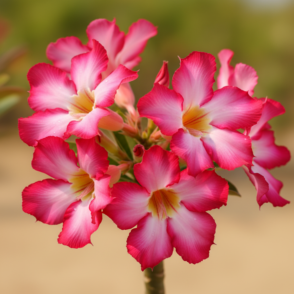 Pink Adenium Obesum Seeds - Desert Rose Flower Seeds for Garden