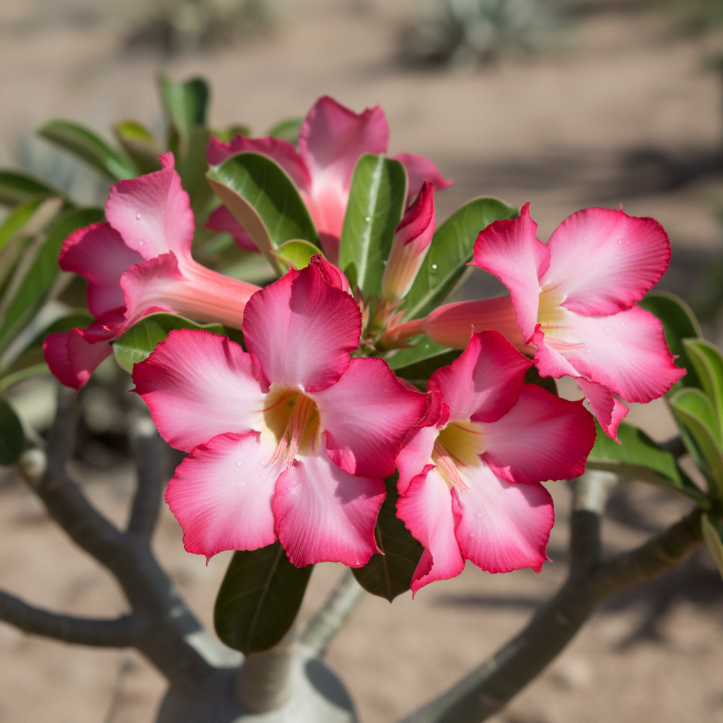 Pink Adenium Obesum Seeds - Desert Rose Flower Seeds for Garden