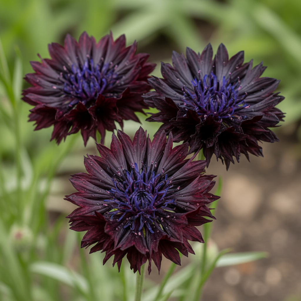 Centaurea Cyanus Black Ball Flower Seeds for Garden Planting