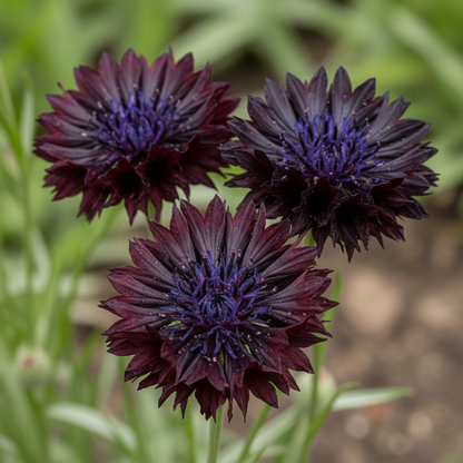 Centaurea Cyanus Black Ball Flower Seeds for Garden Planting