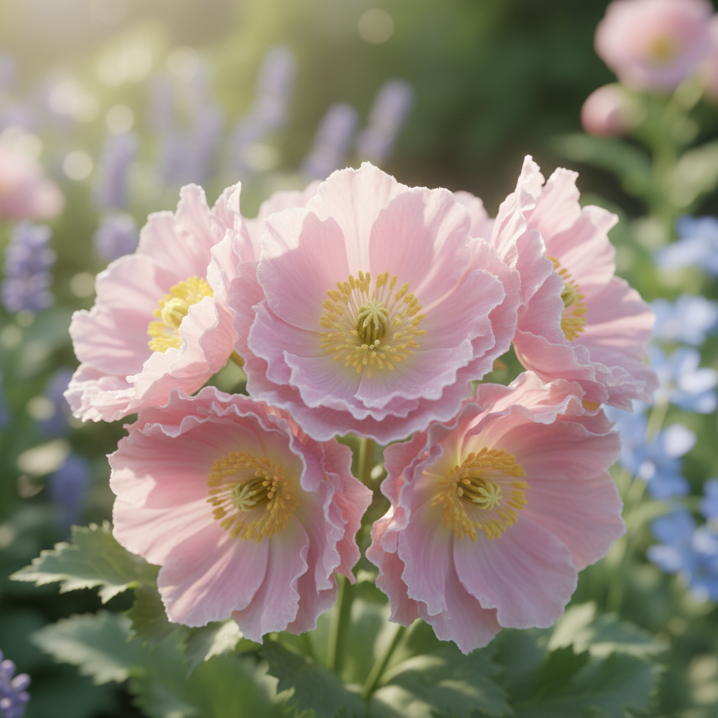 Meconopsis Baileyi Pink Icing Flower Seeds for Garden Planting