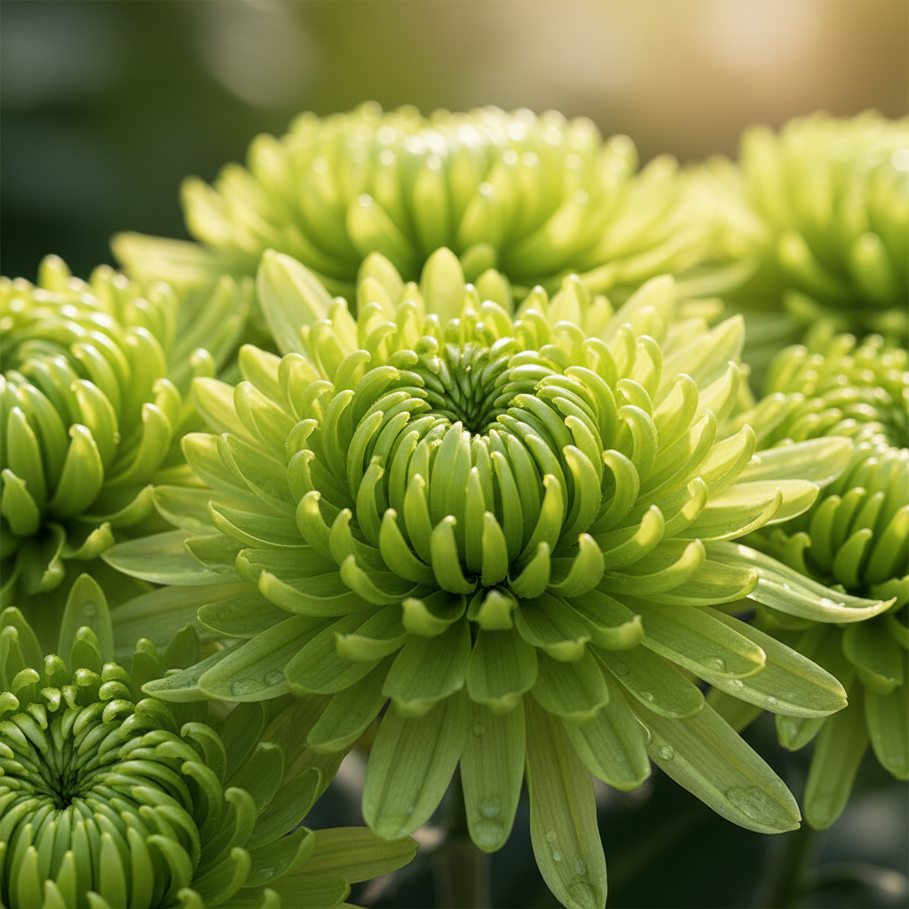 Organic Green Chrysanthemum Flower Seeds for Planting