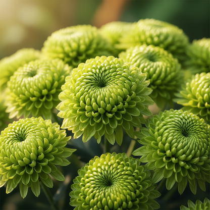 Organic Green Chrysanthemum Flower Seeds for Planting