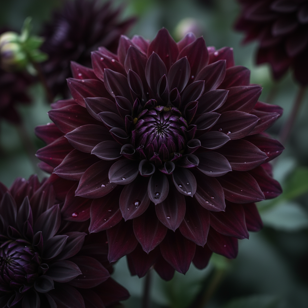 Mixed Burgundy and Black Dahlia Flower Seeds - Dahlia Flower Seeds for Garden